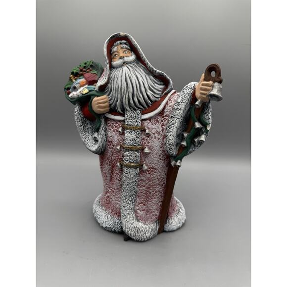 Folk Art Style Resin Santa Claus Figurine 8” Holiday Décor See Photos - Picture 1 of 6
